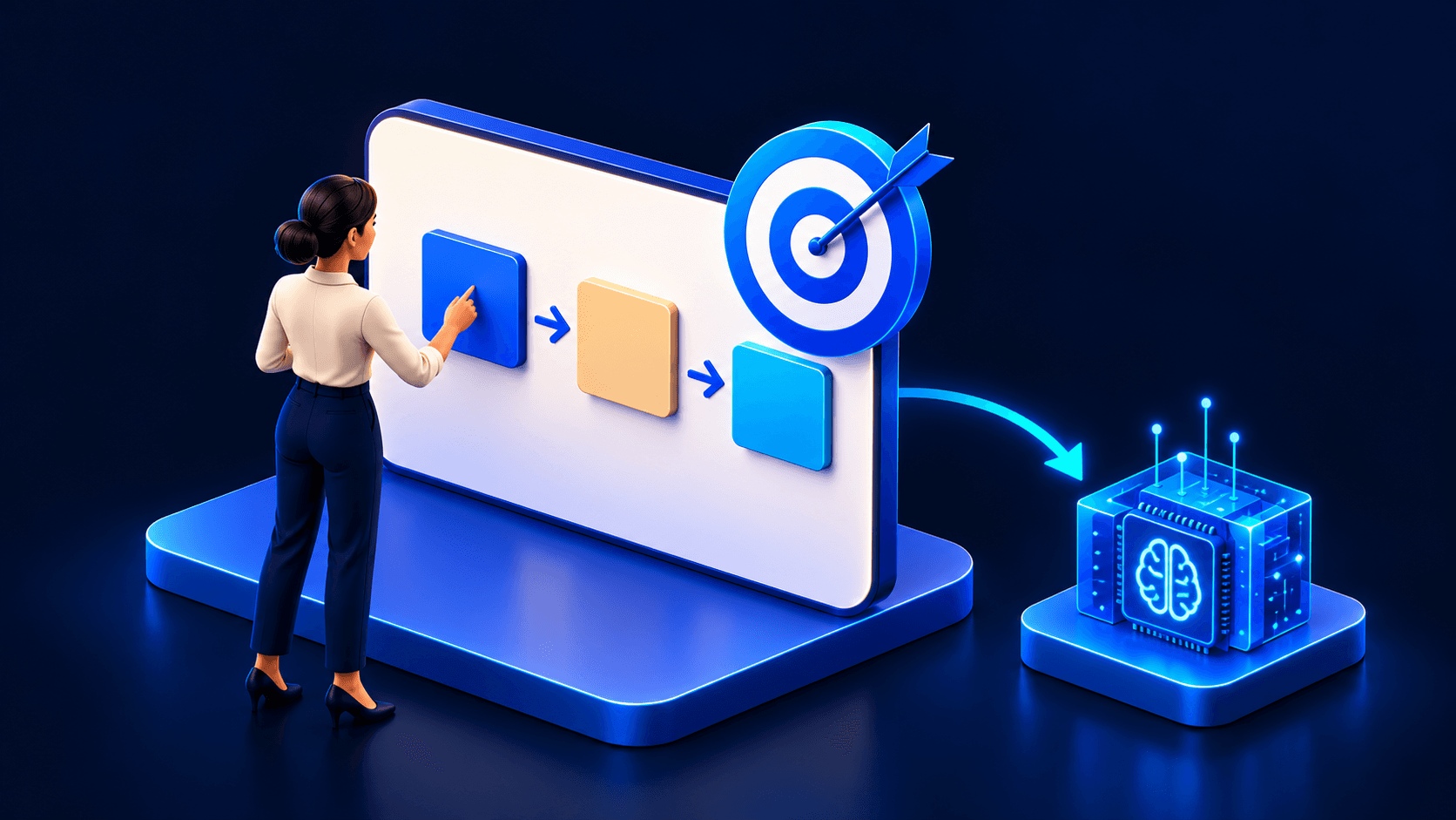 A process owner maps a business workflow before connecting it to an AI agent.
